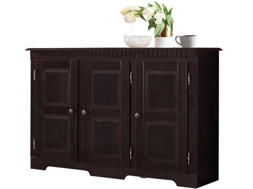 Sideboard LILA 3 Türen Kiefer massiv in havanna lackiert
