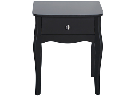 Nachttisch BAROQUE 1 Schublade aus MDF in schwarz