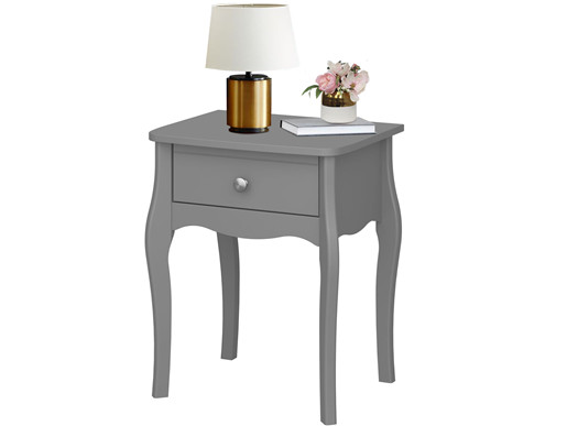 Nachttisch BAROQUE 1 Schublade MDF in grau