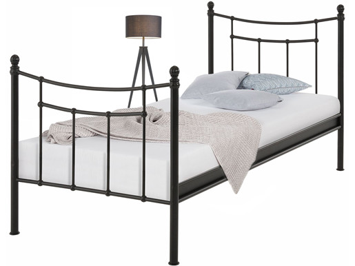 Metallbett VINO in schwarz lackiert, 90x200 cm
