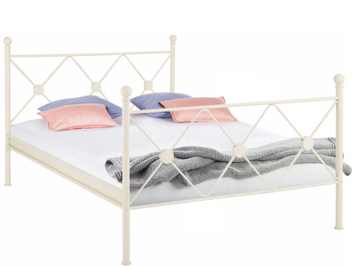 Metallbett JOSIE 140x200 cm in weiß lackiert