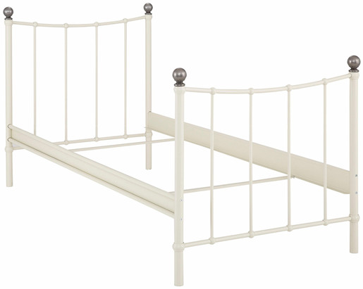 Metallbett MASIE 90x200 cm in cremeweiß