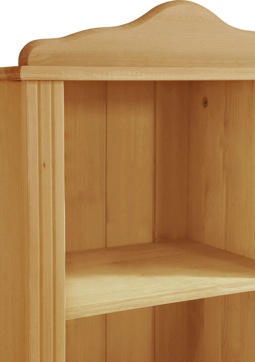 Bücherregal Landhausstil ANNETTE klein Kiefer massiv in gebeizt geölt