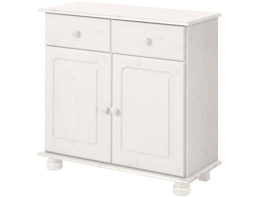 2-trg. Sideboard ANNETTE aus Kiefer massiv in weiß lasiert