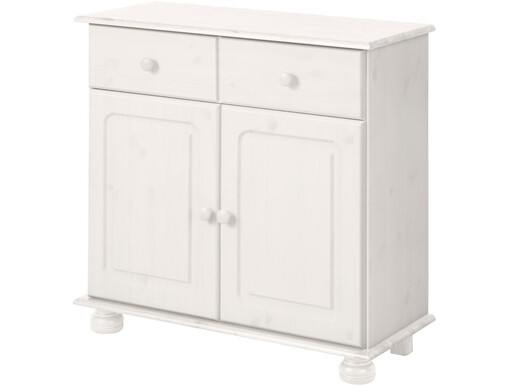 2-trg. Sideboard ANNETTE aus Kiefer massiv in weiß lasiert