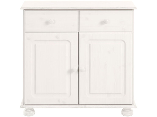 2-trg. Sideboard ANNETTE aus Kiefer massiv in weiß lasiert
