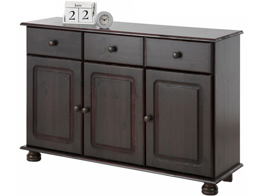 3-trg. Sideboard ANNETTE aus Kiefer massiv, havana lackiert