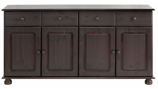 4-trg. Sideboard ANNETTE aus Kiefer massiv in havana