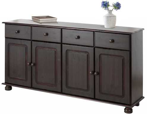 4-trg. Sideboard ANNETTE aus Kiefer massiv in havana