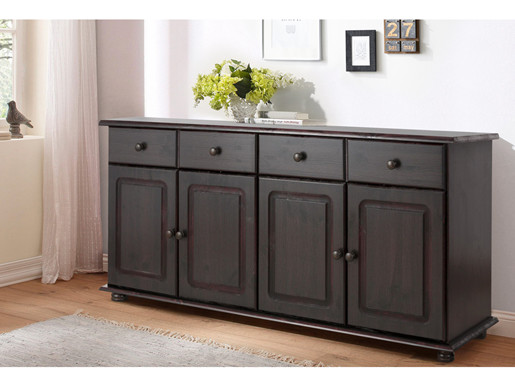 4-trg. Sideboard ANNETTE aus Kiefer massiv in havana