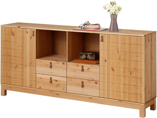 Sideboard ELKA aus Kiefer in gebeizt geölt, Breite 180 cm