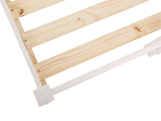 Hochbett ANTJE aus Kiefer Massivholz mit Leiter in weiß