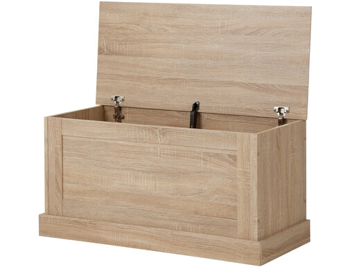 Sitzbank BLAIR mit Stauraum in eichefarben, Breite 90 cm
