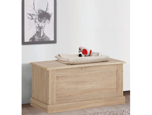 Sitzbank BLAIR mit Stauraum in eichefarben, Breite 90 cm