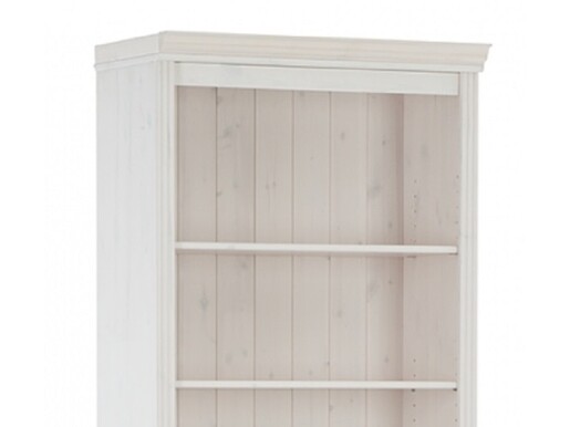 Bücher ANITA Büro mit je 6 Fächer Aus Kiefer massiv in Landhausstil 74x223cm weiß lackiert