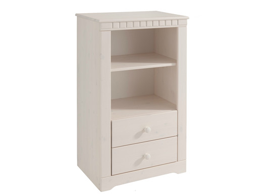 Standregal CASA Kiefer Massivholz in weiß, Höhe 100 cm