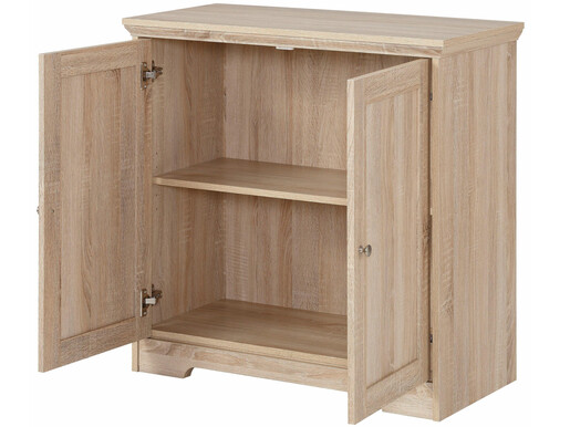 2-trg. Sideboard NELE aus MDF in eichefarben, 80 cm breit