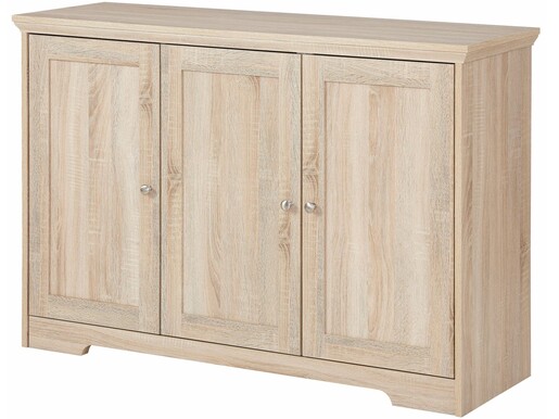 3-trg. Sideboard NELE aus MDF in eichefarben, 118 cm breit