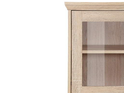 Highboard NELE aus MDF in eichefarben mit 2 Glastüren