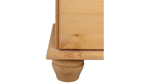 Kommode FOTINA mit 4 Schubladen aus Kiefer in gebeizt geölt