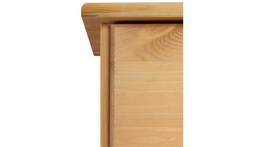 Kommode FOTINA mit 4 Schubladen aus Kiefer in gebeizt geölt