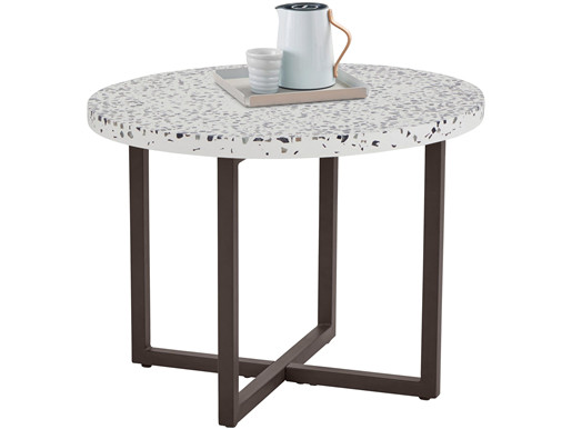 Beistelltisch SADHU mit Terrazzo-Tischplatte, 60 cm