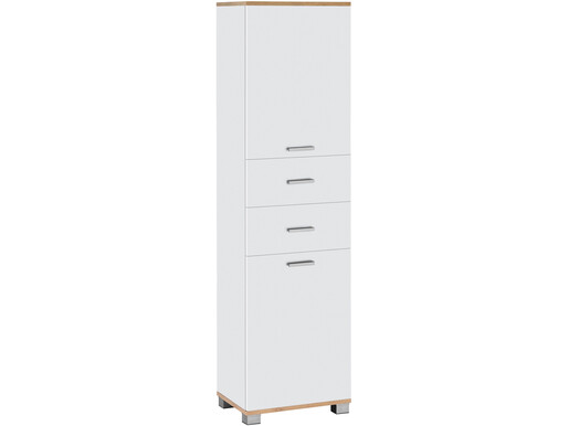 2-trg. Badezimmer Midischrank BRAGA in weiß/eichefarben