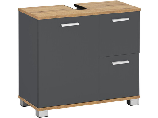 1-trg. Badezimmer Unterschrank BRAGA mit 2 Schubladen, grau