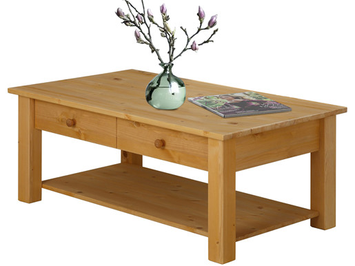 Couchtisch CELINE 100x60 cm, Kiefer massiv gebeizt geölt