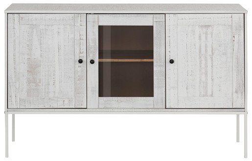Sideboard FLORA 130 cm BreiteMassivholz in creme/weiß