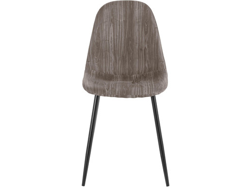 2er-Set Stühle BODO aus Kunstleder mit Metallbeinen in grau