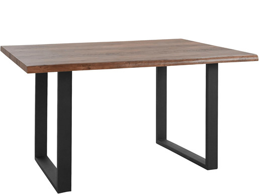 Esstisch SAMBA 120 cm Baumkante in natur mit Metallgestell