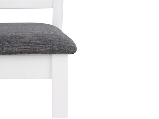 2er-Set Esszimmerstühle FULLA aus Kiefer mit Fräsung, weiß