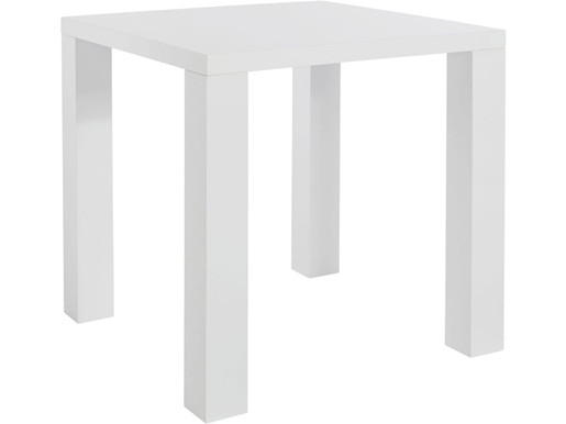 Tisch SKYLAR 80 x 80 cm in weiß Hochglanz