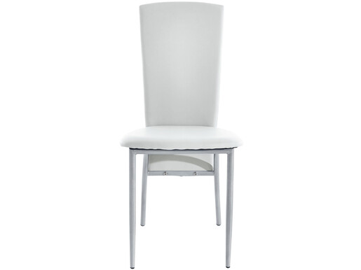 4er-Set Esszimmerstühle NICONE Kunstleder in weiß