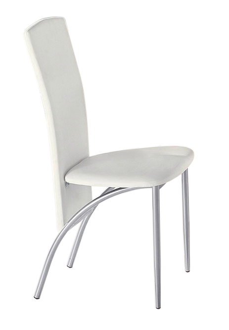 4er-Set Esszimmerstühle NICONE Kunstleder in weiß