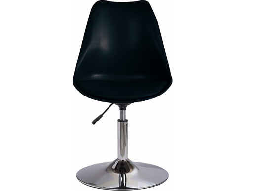 2er-Set Drehstuhl SICO mit Metallgestell und Sitz in schwarz