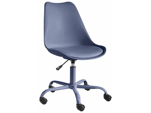 Bürostuhl DAN mit gepolstertem Sitz in dunkelblau