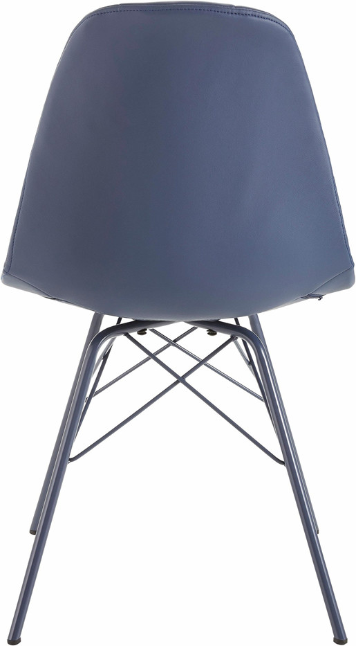 Modernes 2er-Set Stühle SINEAD aus Pu in dunkel blau