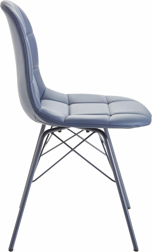 Modernes 2er-Set Stühle SINEAD aus Pu in dunkel blau
