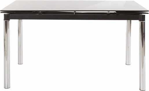 Glastisch NELA mit Ausziehfunktion in schwarz, 140-200 cm