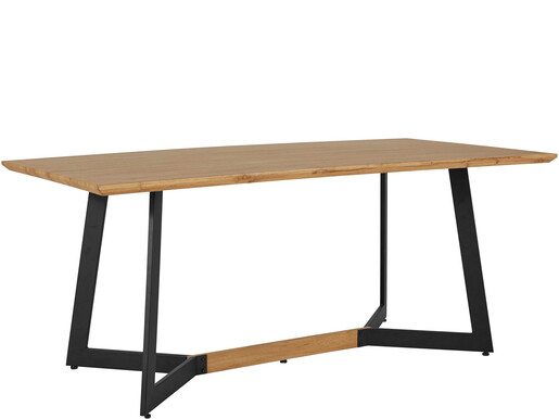 Moderner Esstisch WENDY in eichefarben/schwarz, 180 cm