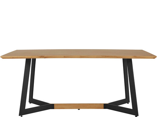 Moderner Esstisch WENDY in eichefarben/schwarz, 180 cm