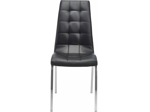 2er-Set Stuhl LUNAR Kunstleder in schwarz