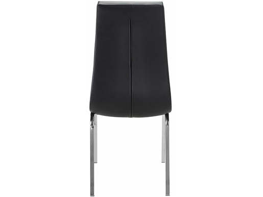 2er-Set Stuhl LUNAR Kunstleder in schwarz