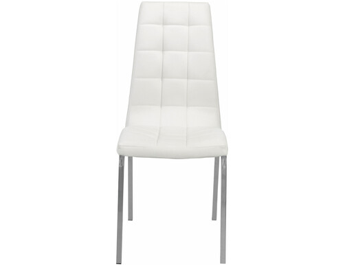 2er Set Stuhl  LUNAR aus Kunstleder in weiß