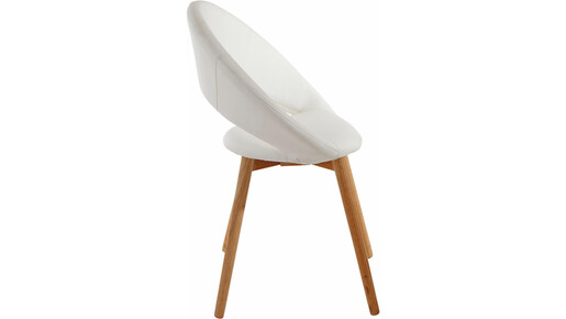 2er Set Stuhl TUXEDO aus Kunstleder in weiß