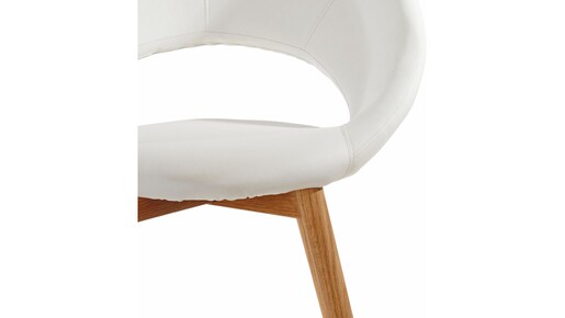 2er Set Stuhl TUXEDO aus Kunstleder in weiß