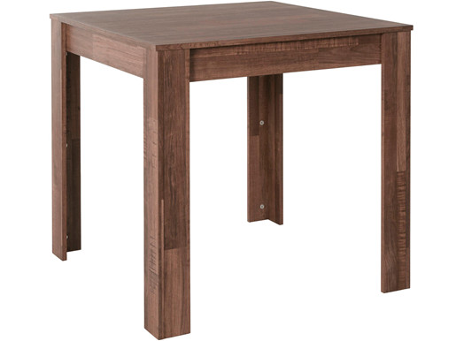 Esstisch LYON 80x80 cm in Plankenoptik braun