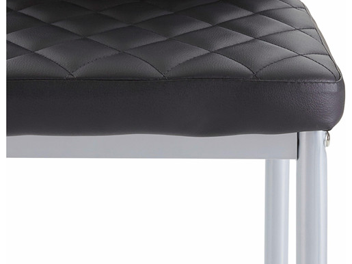 4er-Set Esszimmerstühle BARRON Kunstleder Bezug in schwarz
